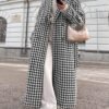 Oversized Houndstooth Tweed Trench Coat - 图片 4