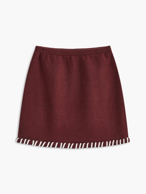 Contrast Trim Sleeveless Skirt Set - 图片 11