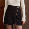 Asymmetrical Split Mini Skirt