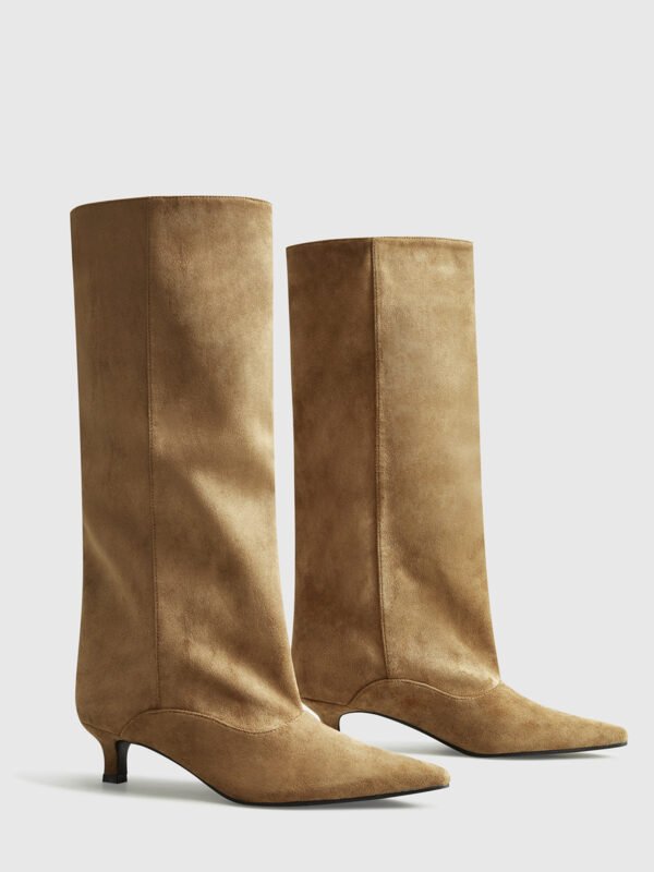 Kitten Suede Knee-High Boots - 图片 5