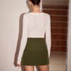 Retro Mid-Waist Pleated Mini Skirt - 图片 7